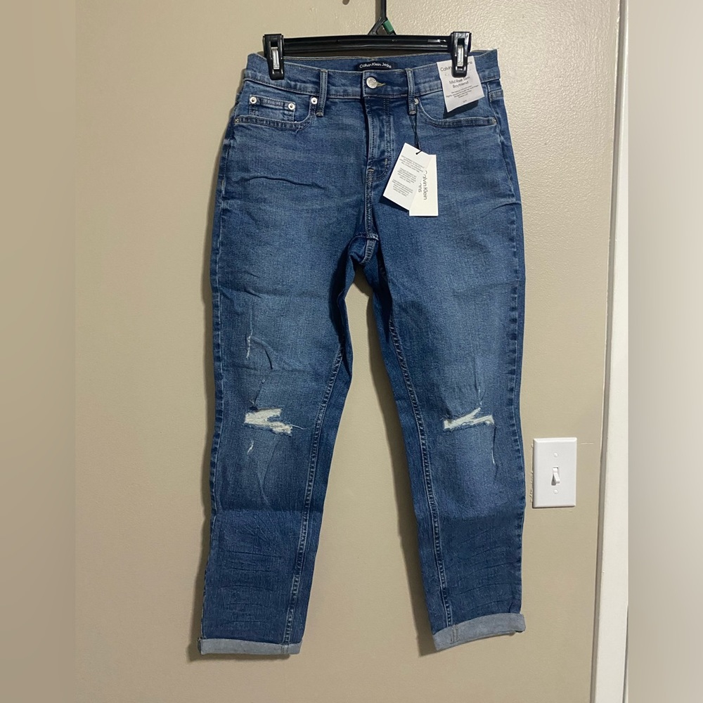 NWT Calvin Klein Jeans Mid Rise Slim Fit Boyfriend Jean size 27